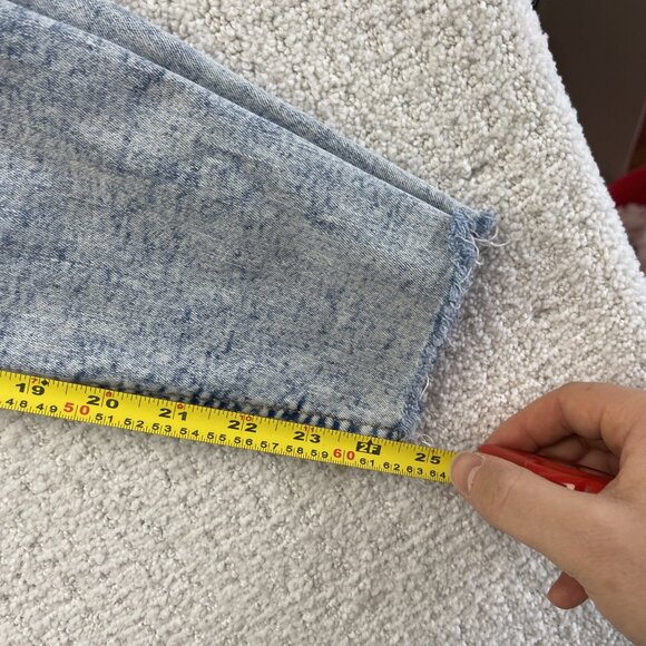 Y2K Refuge Jeans Womens Size 7 Blue Denim Slim Straight Washed Distressed Punk - Picture 6 of 10